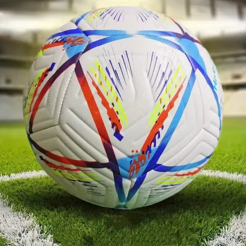 Ballon de Football Officiel Taille 5 , bleu , rouge, jaune, blanc- sport vitals