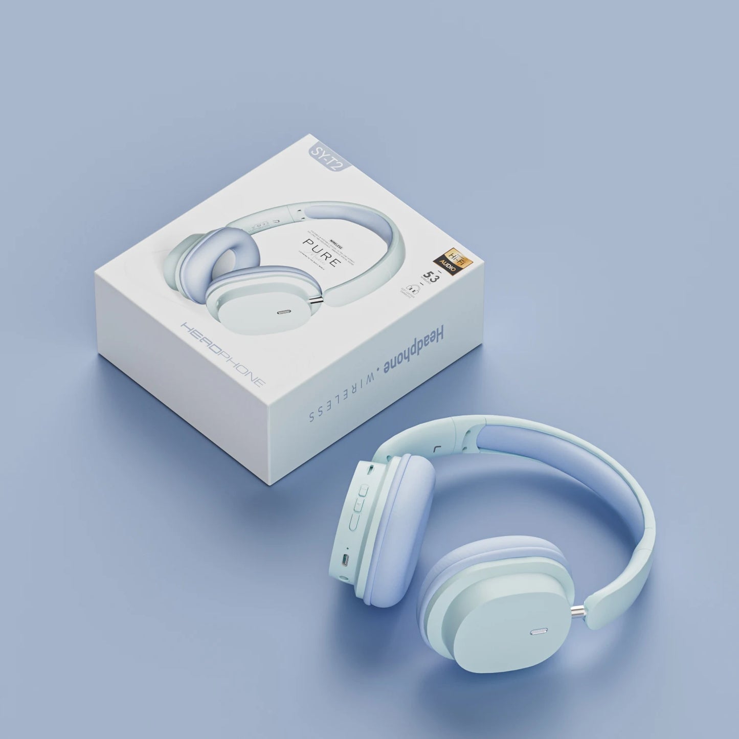 Casque audio sans fil hybride bleu - sport vitals