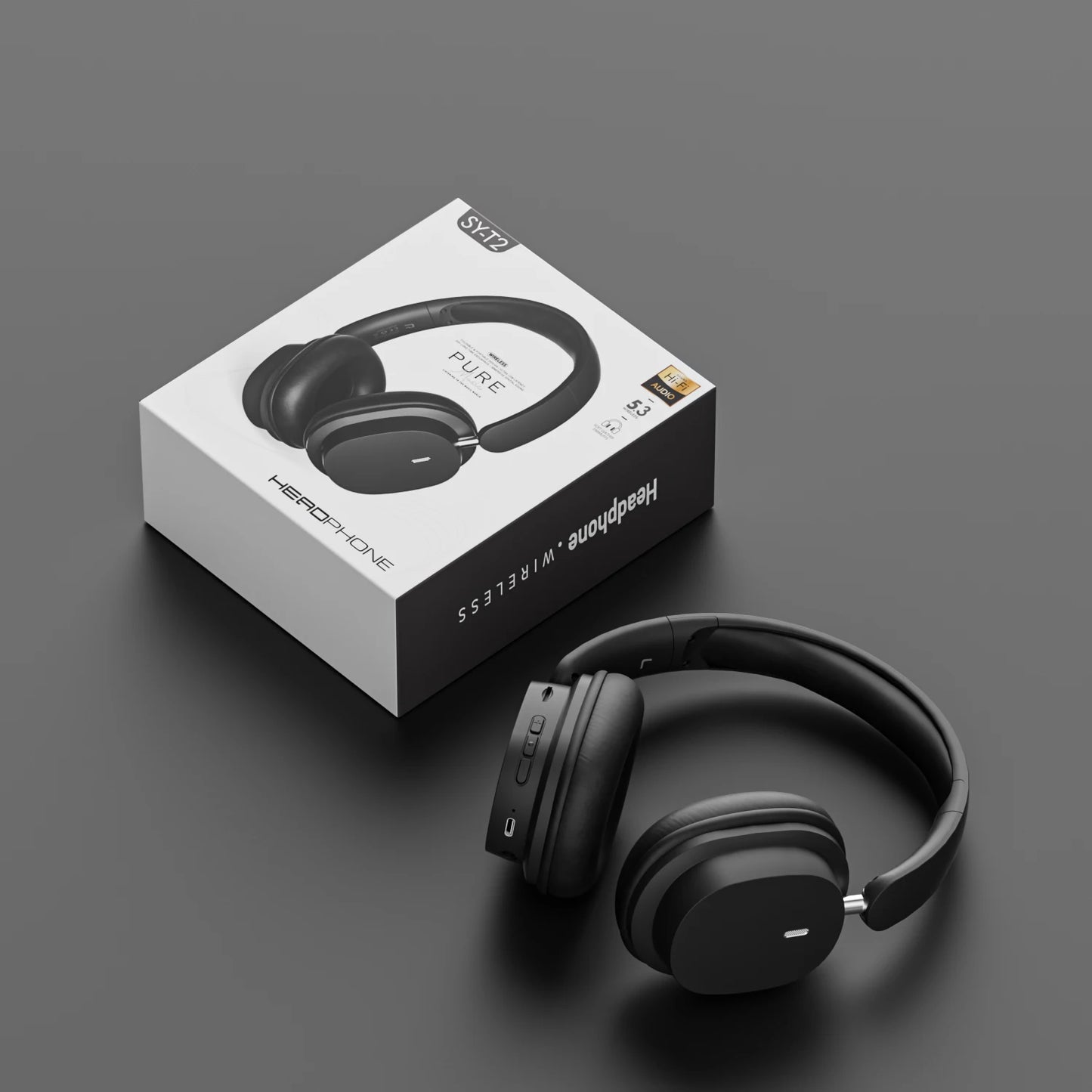 Casque audio sans fil hybride noir - sport vitals