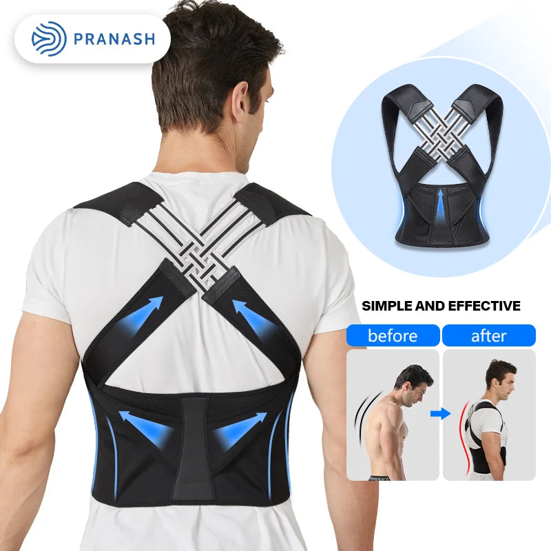 Ceinture Correctrice de Posture - hommes noir -sport vitals