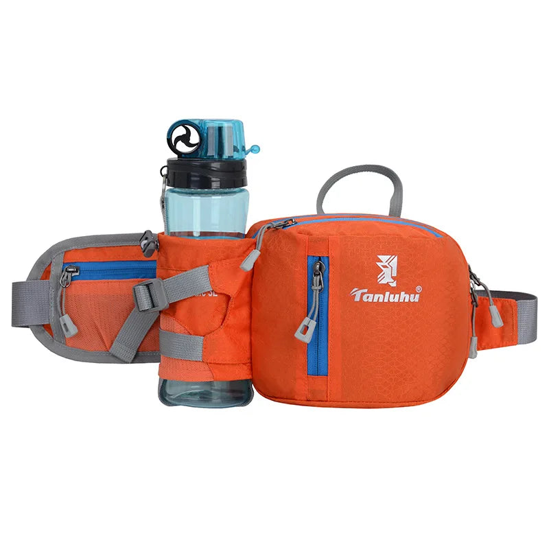 Ceinture de course avec pochette Orange avec bouteille d'eau