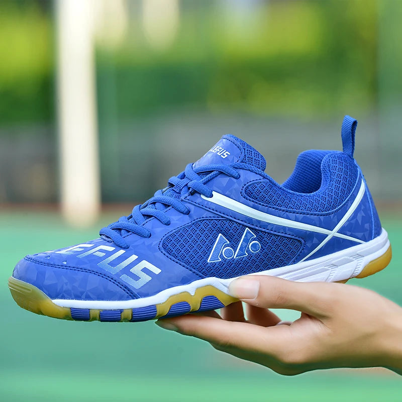 Chaussures de Badminton et tennis bleu avec lacet bleu