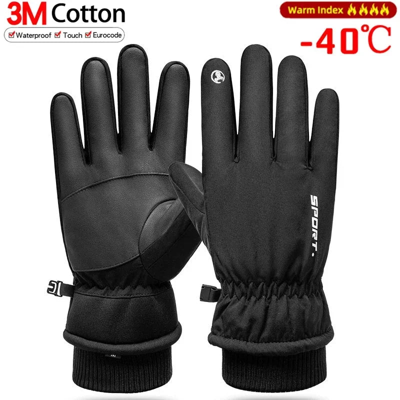 Gants d'Hiver Imperméables noirs -40 c