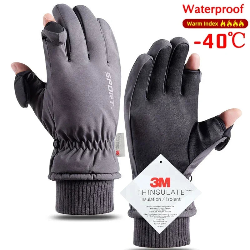 Gants d'Hiver Imperméables gris / -40 degrés