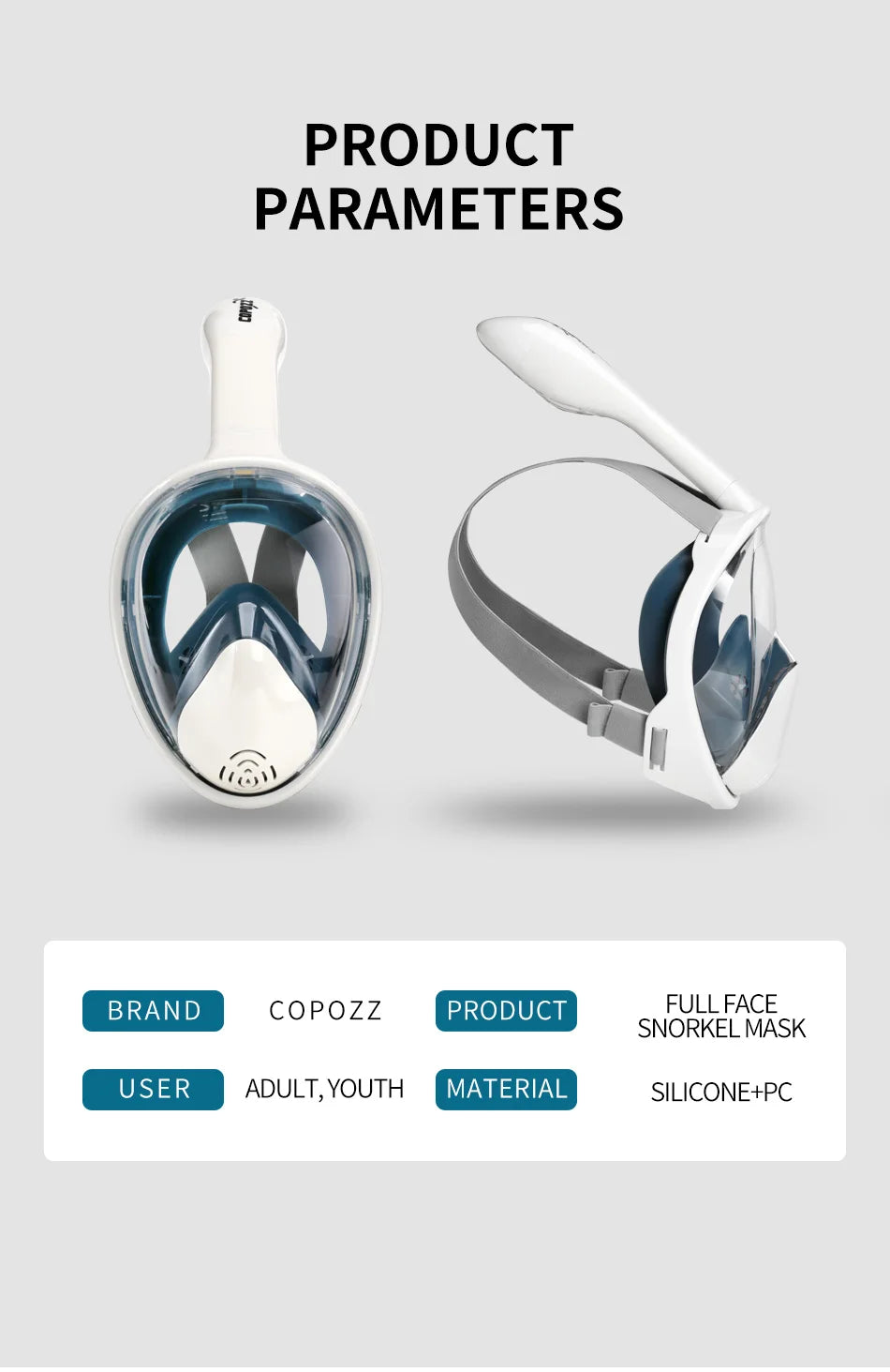 Masque de plongée intégral COPOZZ™ Full Face