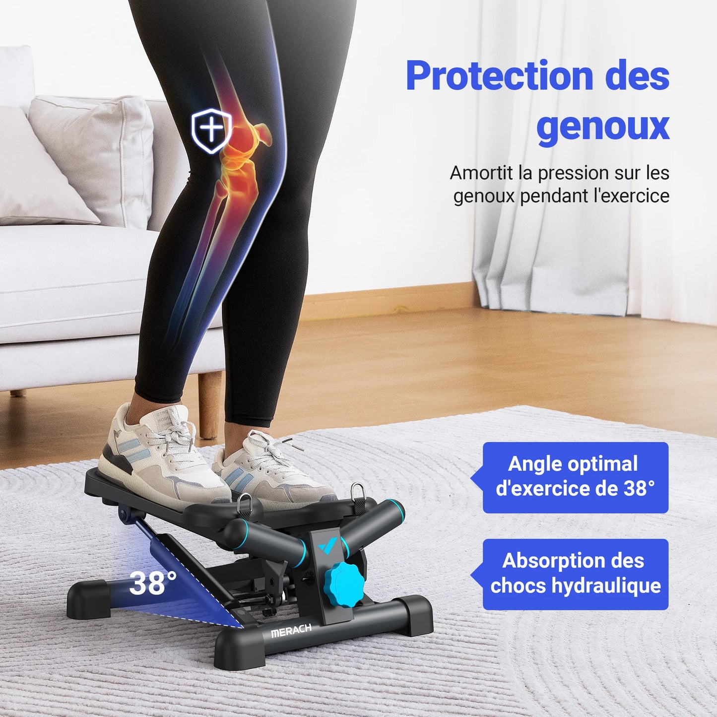 Mini Stepper - protection des genoux - sport vitals
