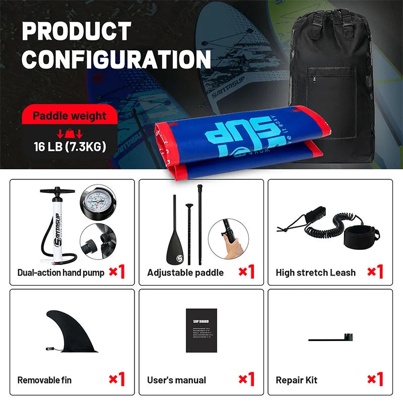 Paddle bleu et rouge, accessoires- sport vitals