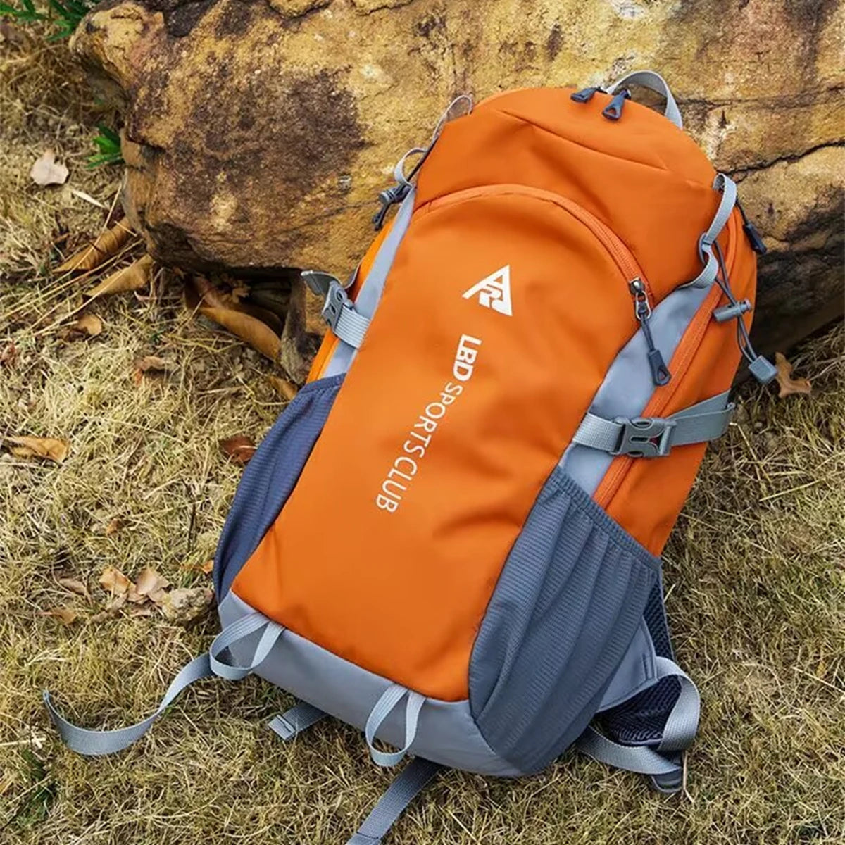 Sac à dos orange - poche grises, sport vitals