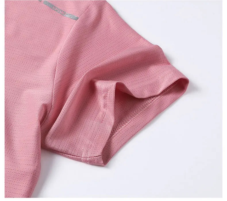 T-shirt de Sport Réfléchissant pour Femmes - rose- manche court- sport vital