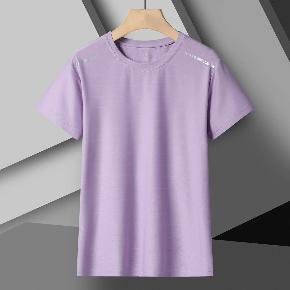 T-shirt de Sport Réfléchissant pour Femmes - violet- manche court- sport vital