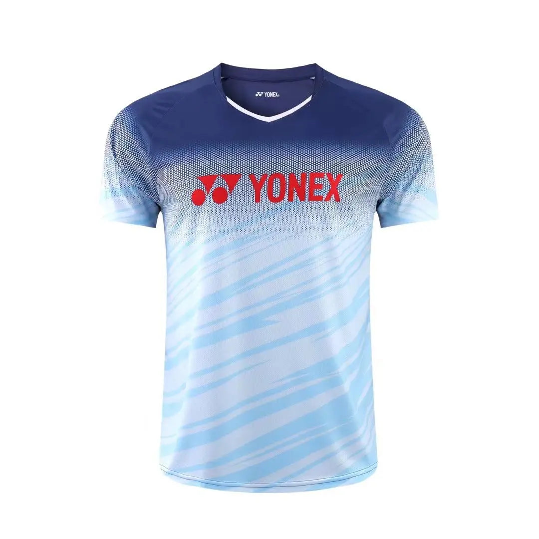 Un YONEX™ Chandail de badminton - bleu avec logo rouge pour hommes