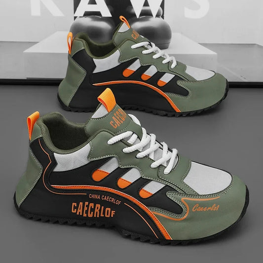 2 Chaussures pour Hommes – Baskets - noir et vert - sport vitals