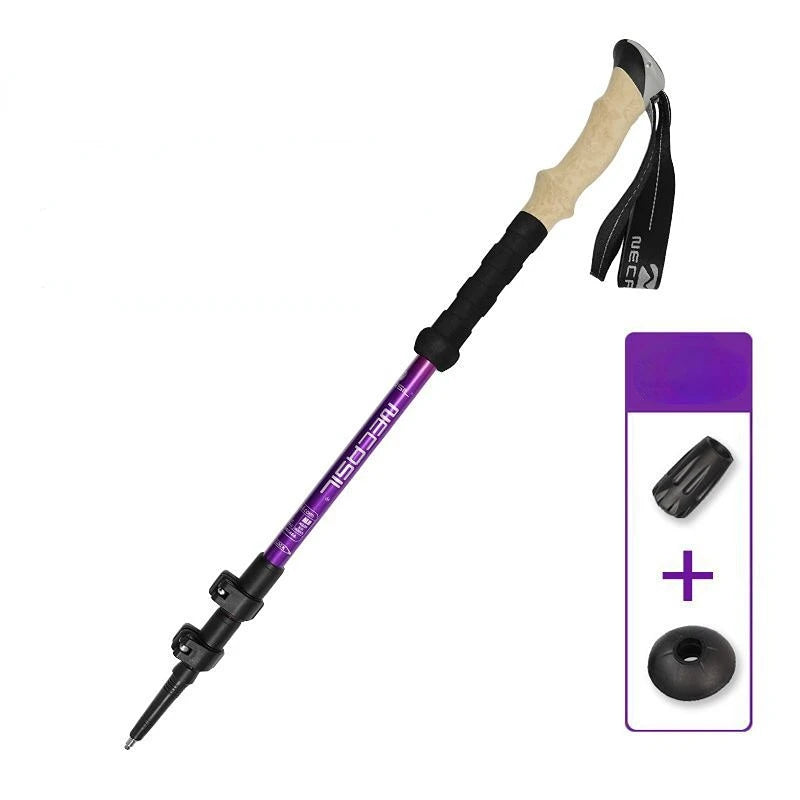 Bâton de Marche Télescopique Violet
