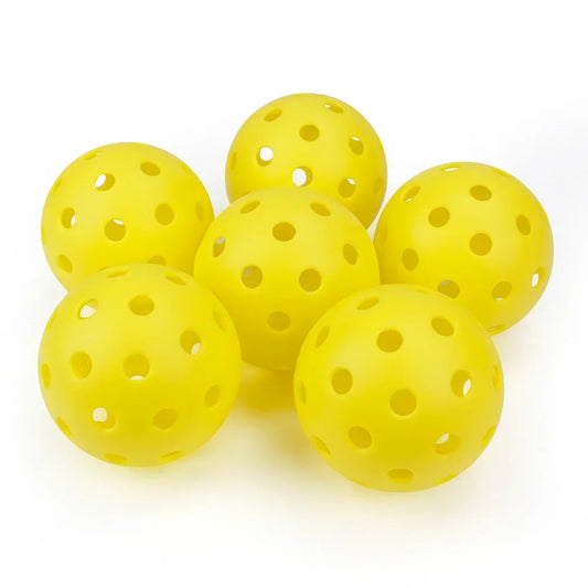 Balles de pickleball d’extérieur ultra résistantes 6 jaune - sport vitals