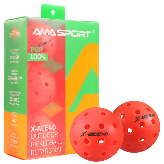 Balles de pickleball extérieures 6 par paquet - rouge - sport vitals