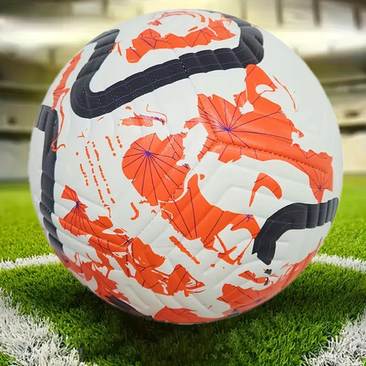 Ballons de football orange - blanc et noire  -sport vitals