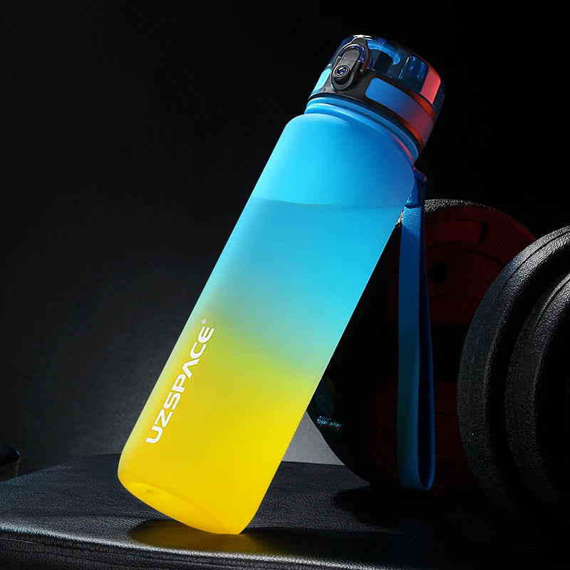 Bouteille d'Eau Sport  _Bleu et jaune