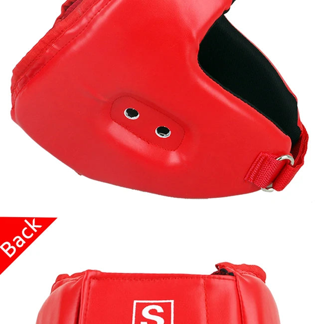 Casque de Protection pour boxe rouge - derrière  - sport vitals