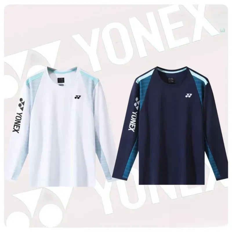 Chandail à Manche Longue Yonex - blanc et marine - sport vitals