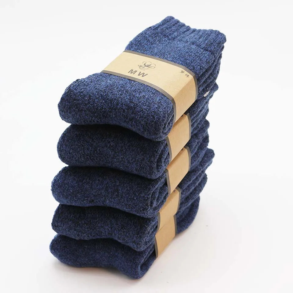 Chaussettes en Laine Merino bleu foncé