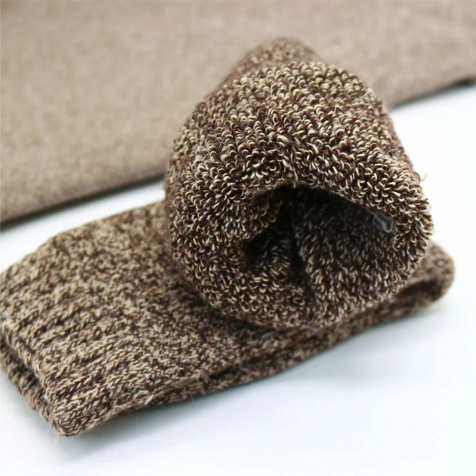 Chaussettes en Laine Merino brun