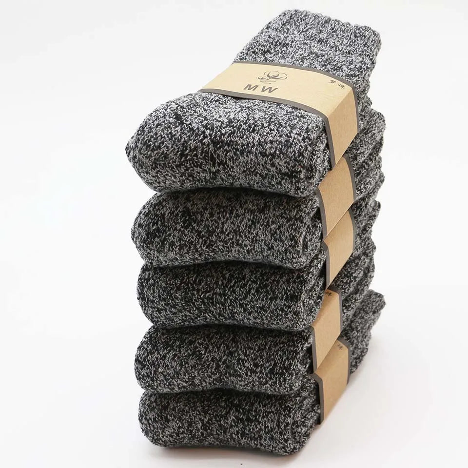 Chaussettes en Laine Merino gris focné
