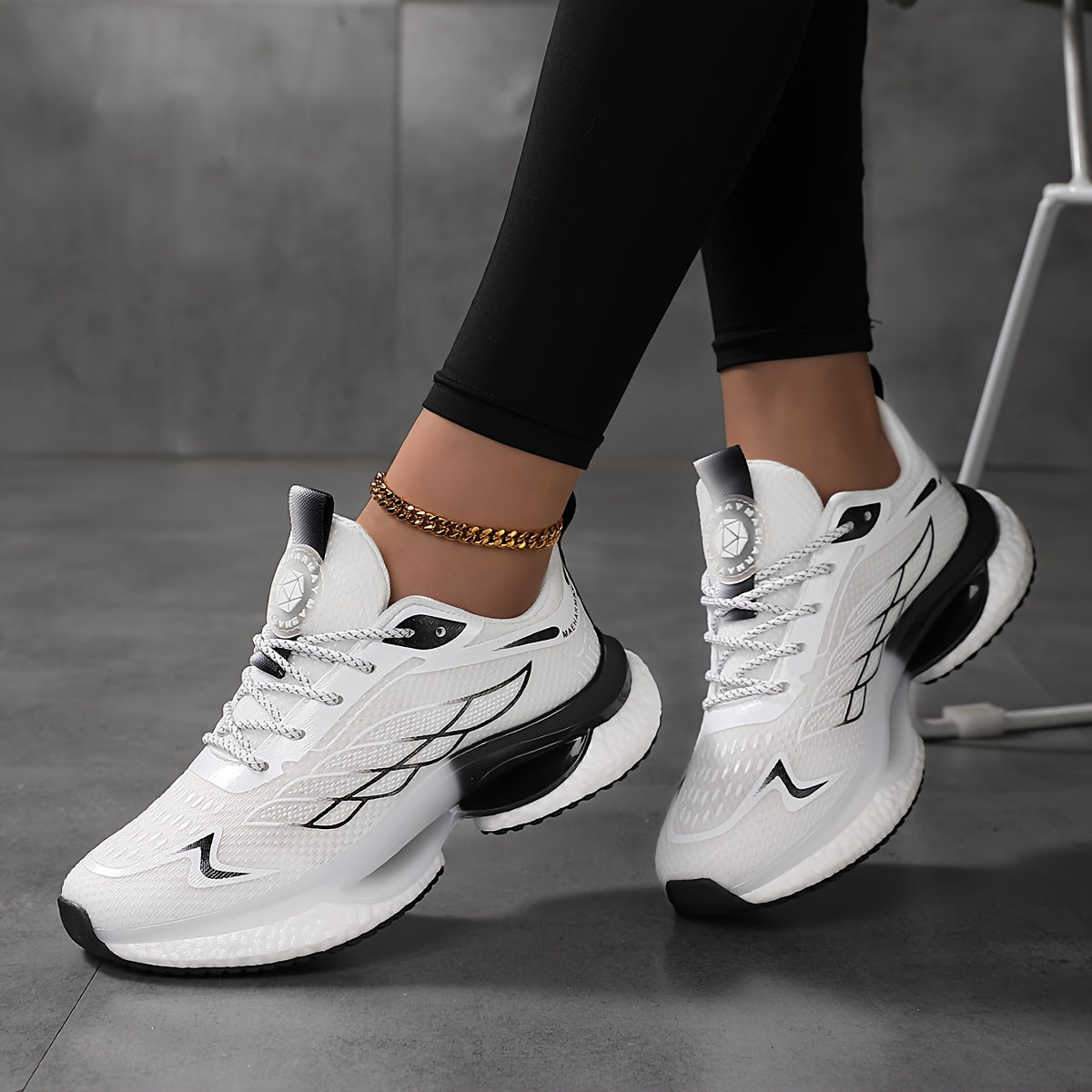 Chaussure pour femmes blanc et noir - sport vitals