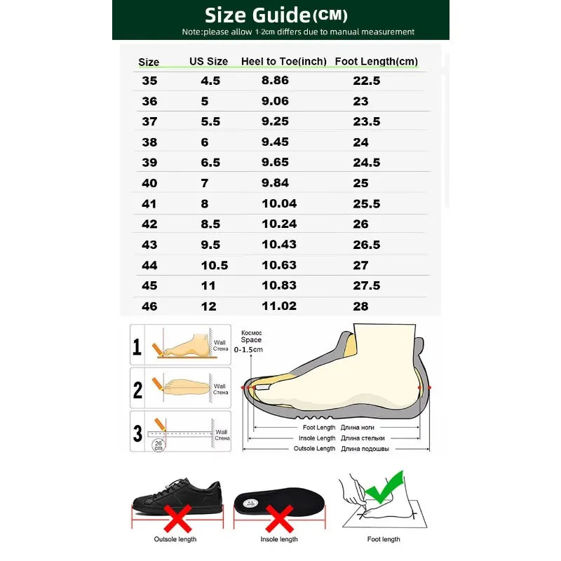 Chaussures décontractées homme guide de grandeur - sport vitals