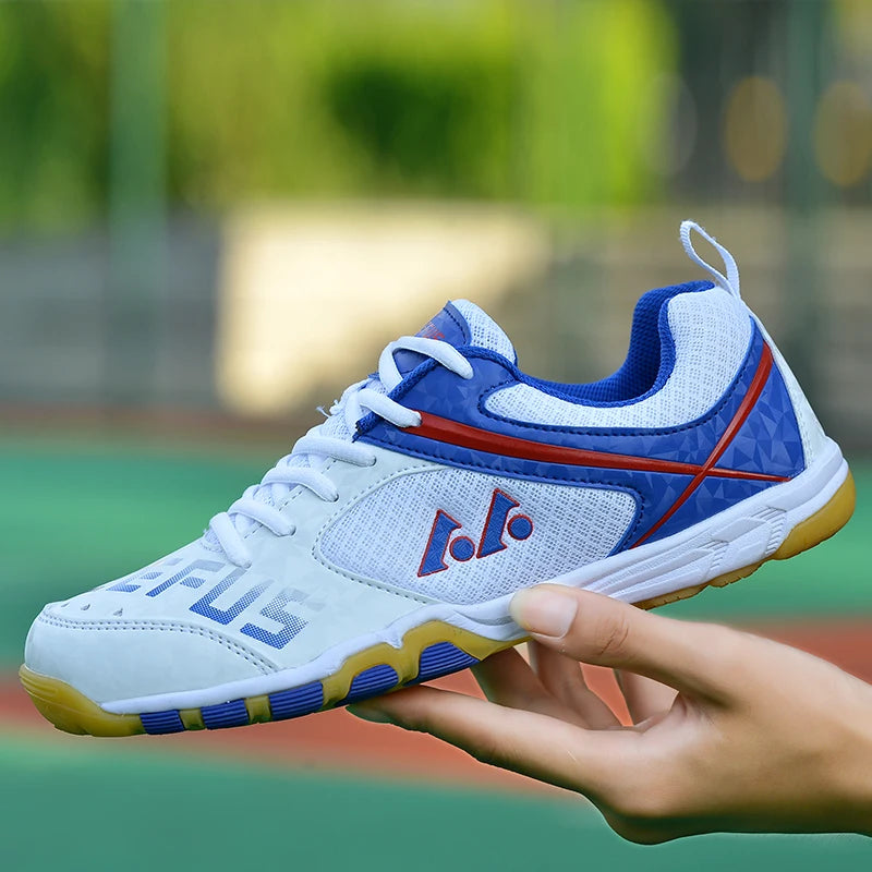 Chaussures de Badminton et tennis Blanc, bleu et rouge