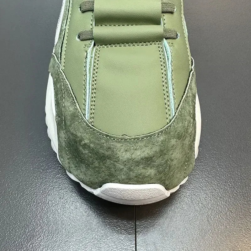 Chaussures_de_Course_D_contract_es_pour_Hommes_-blanc et vert  - devant - sport vitals