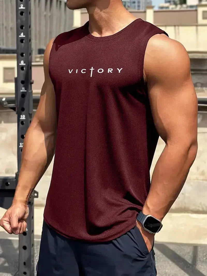 Débardeur sportif pour homme rouge- sport vitals