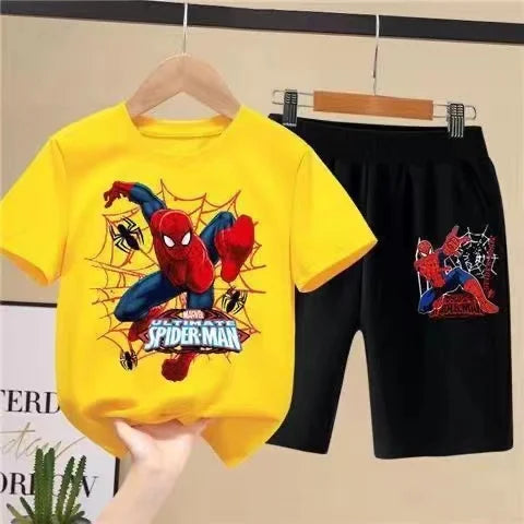 Ensemble T-shirt & Short Spider-Man Enfant jaune - sport vitlas