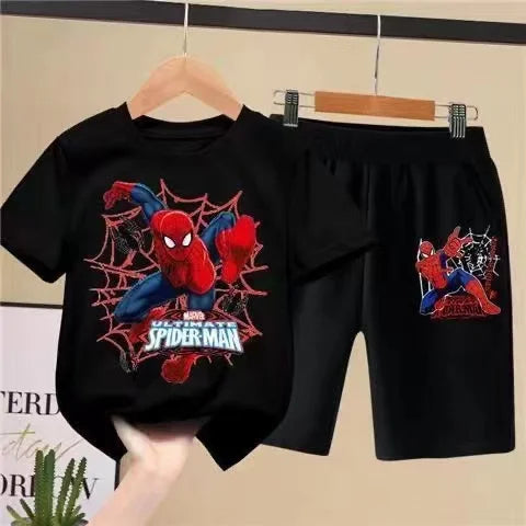 Ensemble T-shirt & Short Spider-Man Enfant noir - sport vitlas