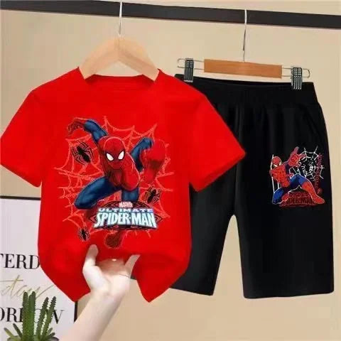 Ensemble T-shirt & Short Spider-Man Enfant rouge - sport vitals