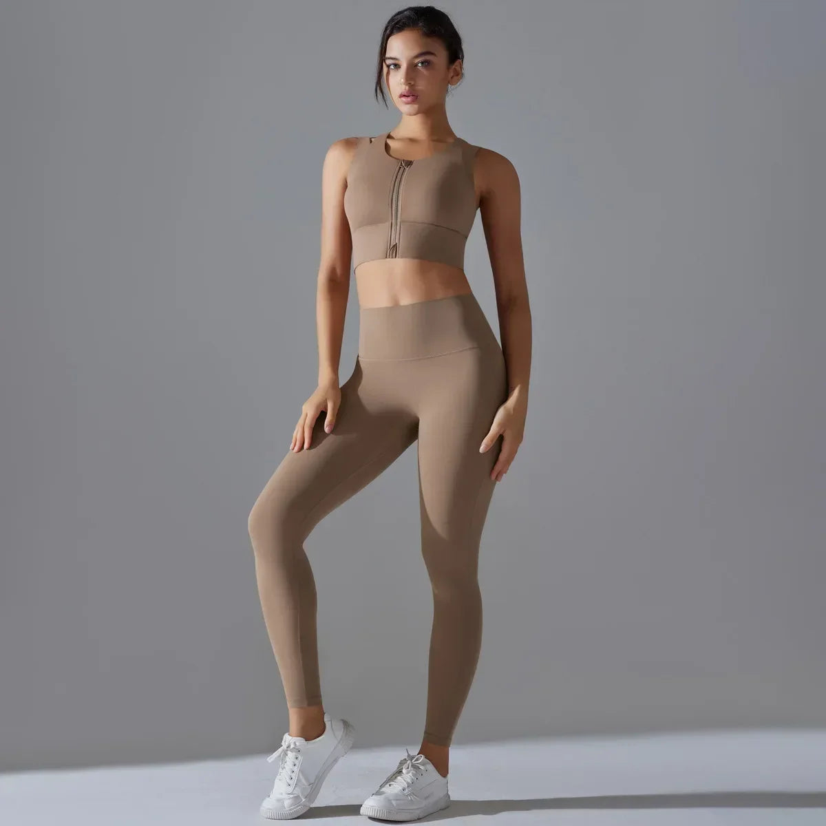 Ensemble Yoga Femme beige foncé - sport vitals