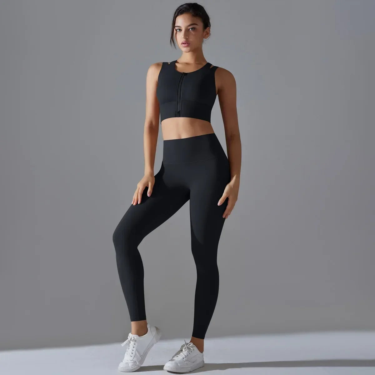 Ensemble Yoga Femme noir - sport vitals