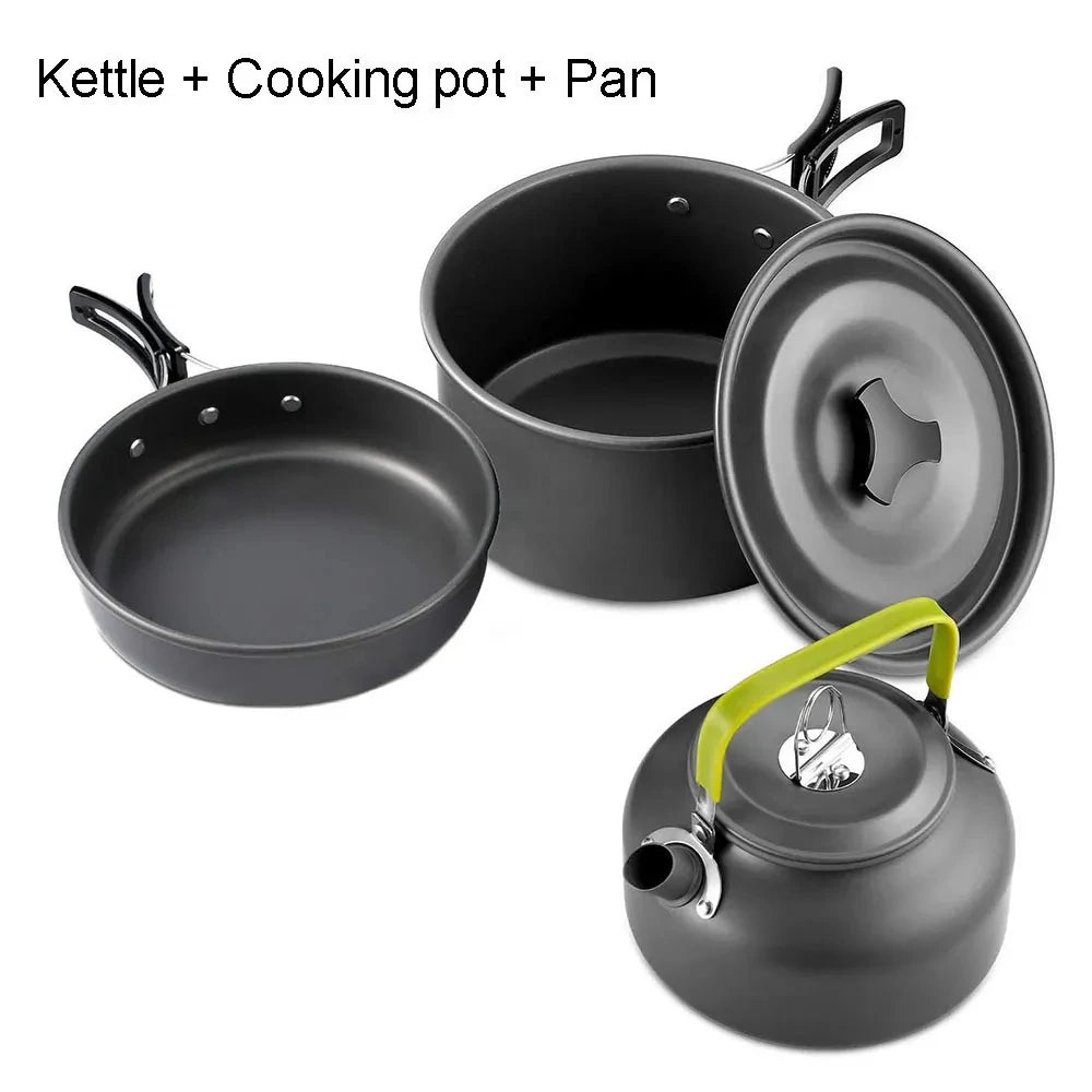 Ensemble de Cuisine de Camping ,noir et vert
