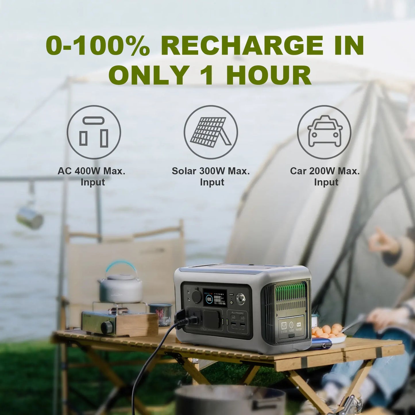 Génératrice solaire -recharge en 1 heure - 1 hour