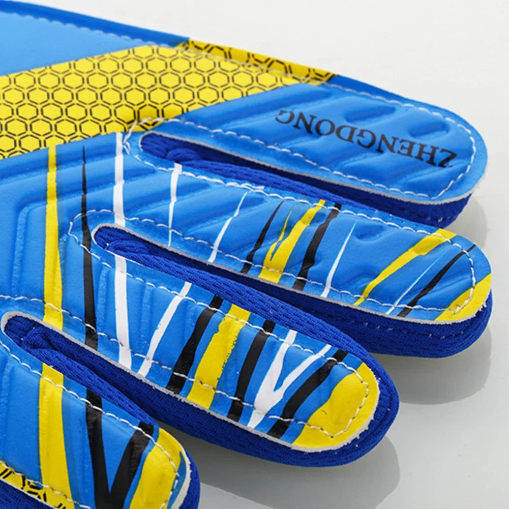 Gants de Gardien de But Enfant bleu et jaune , grandeur des doigts - sport vitals 
