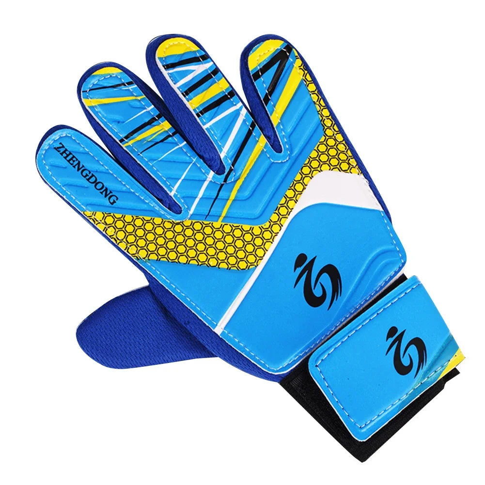 Gants de Gardien de But Enfant bleu et jaune un gant - sport vitals