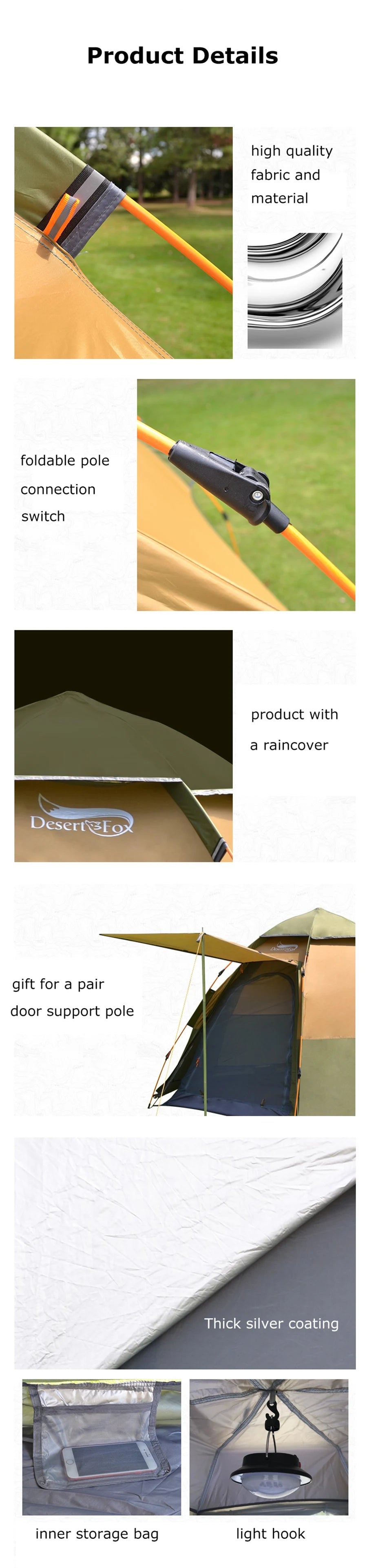 Tente automatique 3-4 personnes Desert&Fox™