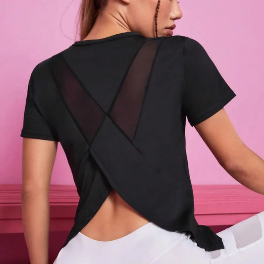 Haut de Yoga Femme à Manches Longues - noir - sport vitals