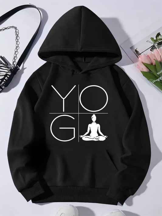 Hoodie à Capuche noir pour femme YOG - sport vitals