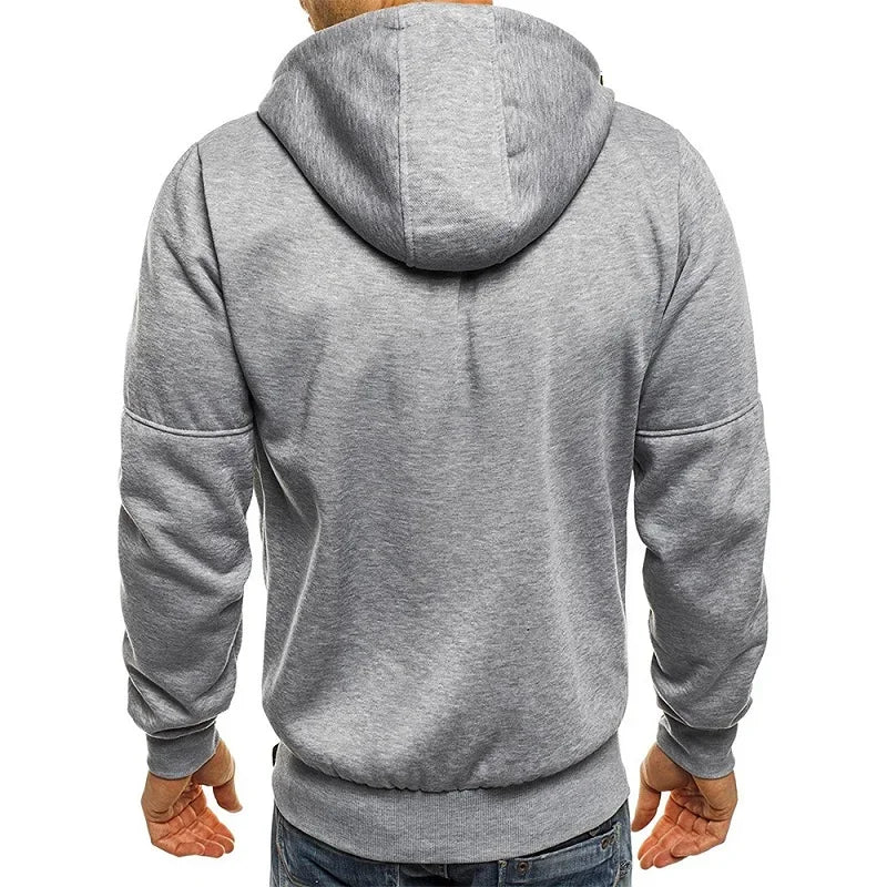 Hoodie à Capuchon  gris pâle dos- sport vitals
