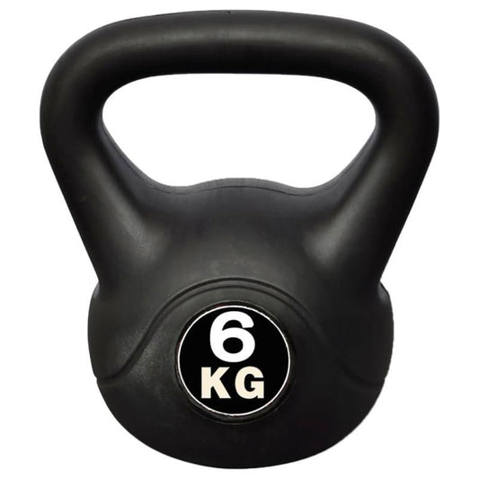 Kettlebell en fibre métallique - 6 kg - noir- sport vitals