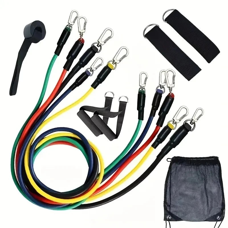 Kit Élastiques de Résistance 11 pièces - 15 à 30 lbs - sport vials