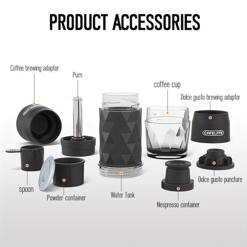Machine à café portable 3 en 1 - accessoires