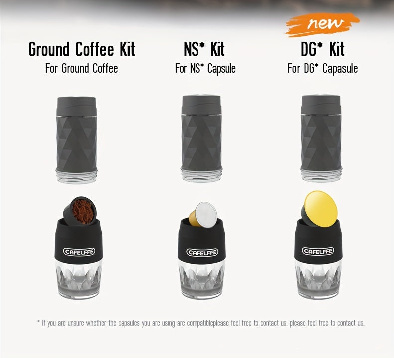 Machine à café portable 3 en 1 - noir -  différents modèles, kit