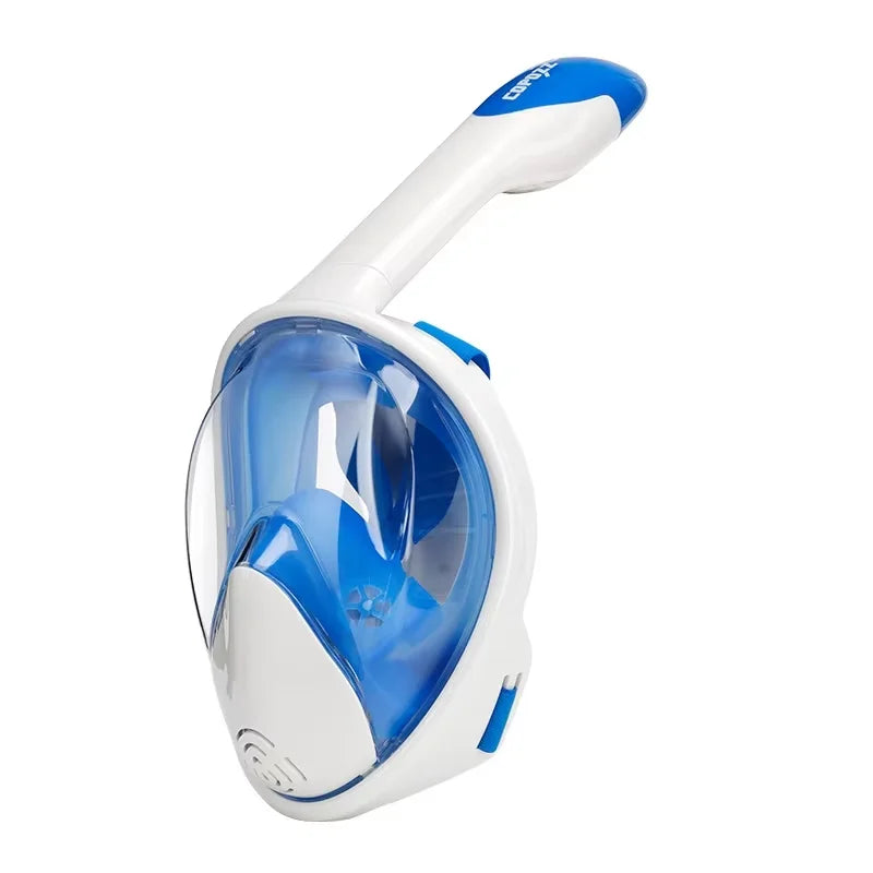 <Masque de plongée intégral COPOZZ™ blanc et bleu - sport vitals