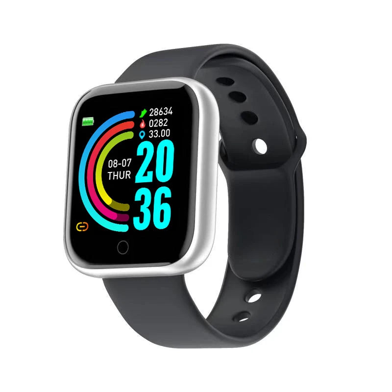 Montre connectée noir et argent - sport vitals